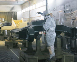 Coating process (painting the frame)