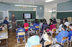 Classroom lecture on nature in Urahoro