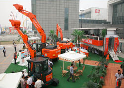 Hydraulic excavator display