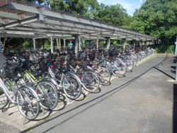 Bicycle parking lot was expanded to hold 40 more bicycles