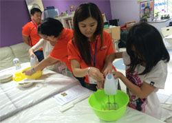 Baking with the children