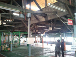 Inside of former Osaka factory prior to demolition