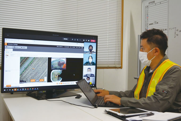 Meetings can be combined with checking the site from a remote location.