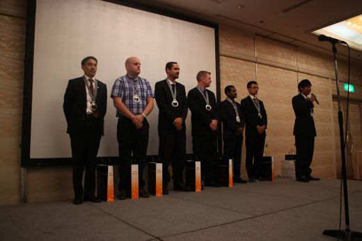 Excellence award medals and mementos were given to the representatives of each region for winning their qualifying competitions