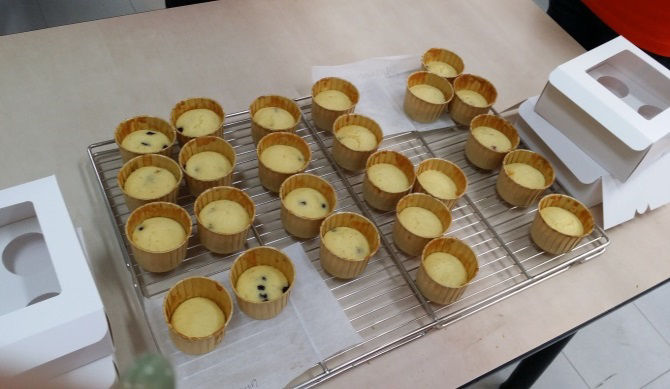 Blueberry muffins baked by the children