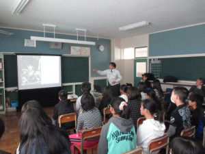 Lecturer from the Urahoro Town Museum