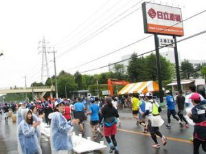 Cheering on runners from the roadside