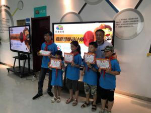 The winning group (receiving a certificate)