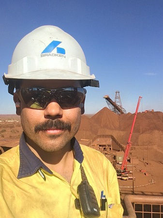 Bradken’s Eddie Flaxman, from Bassendean Australia sporting his Movember Mo