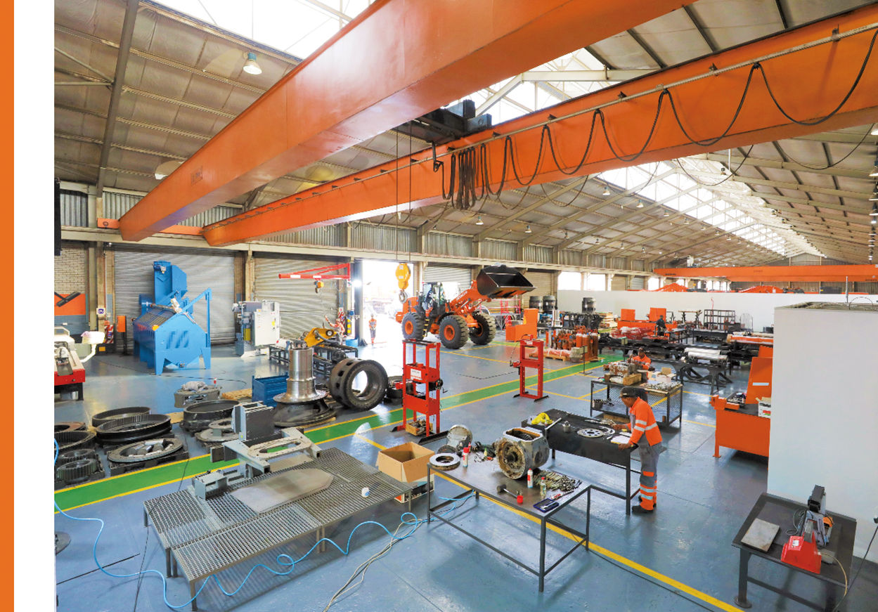 日立建機南部アフリカの再生工場