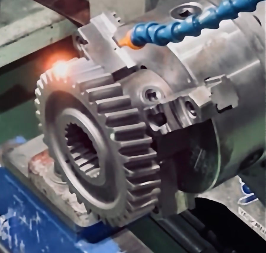 Laser hardening of carburized gear