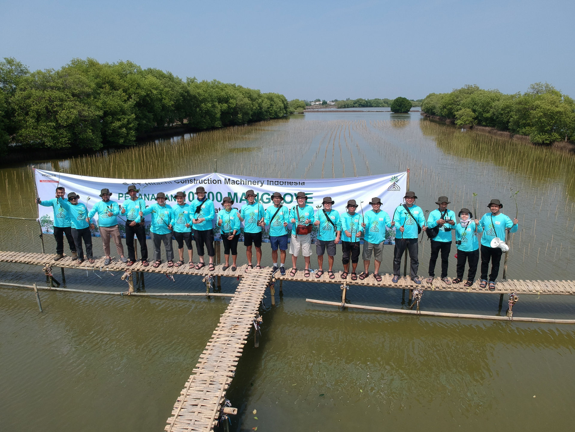 Launched 10,000 Mangrove Plantation Project (PT. Hitachi Construction ...