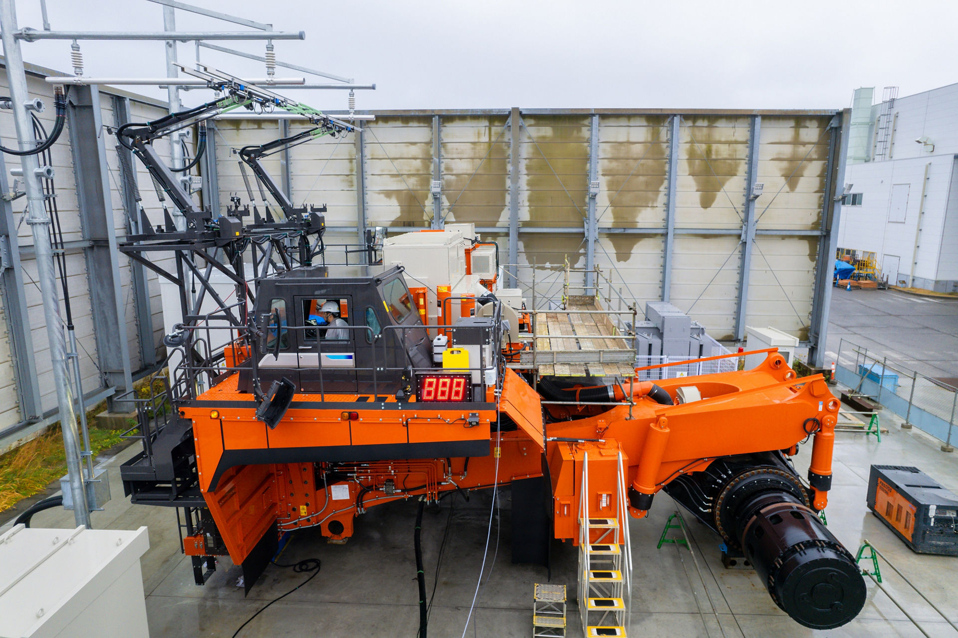 Full battery rigid dump truck under testing