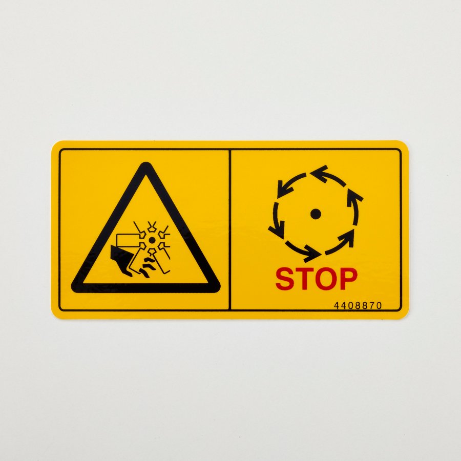 Hitachi part 4408870, SAFETY-SIGN
