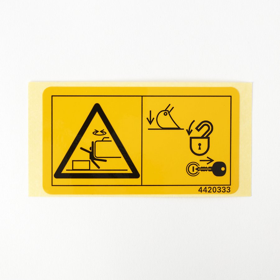Hitachi part 4420333, SAFETY-SIGN