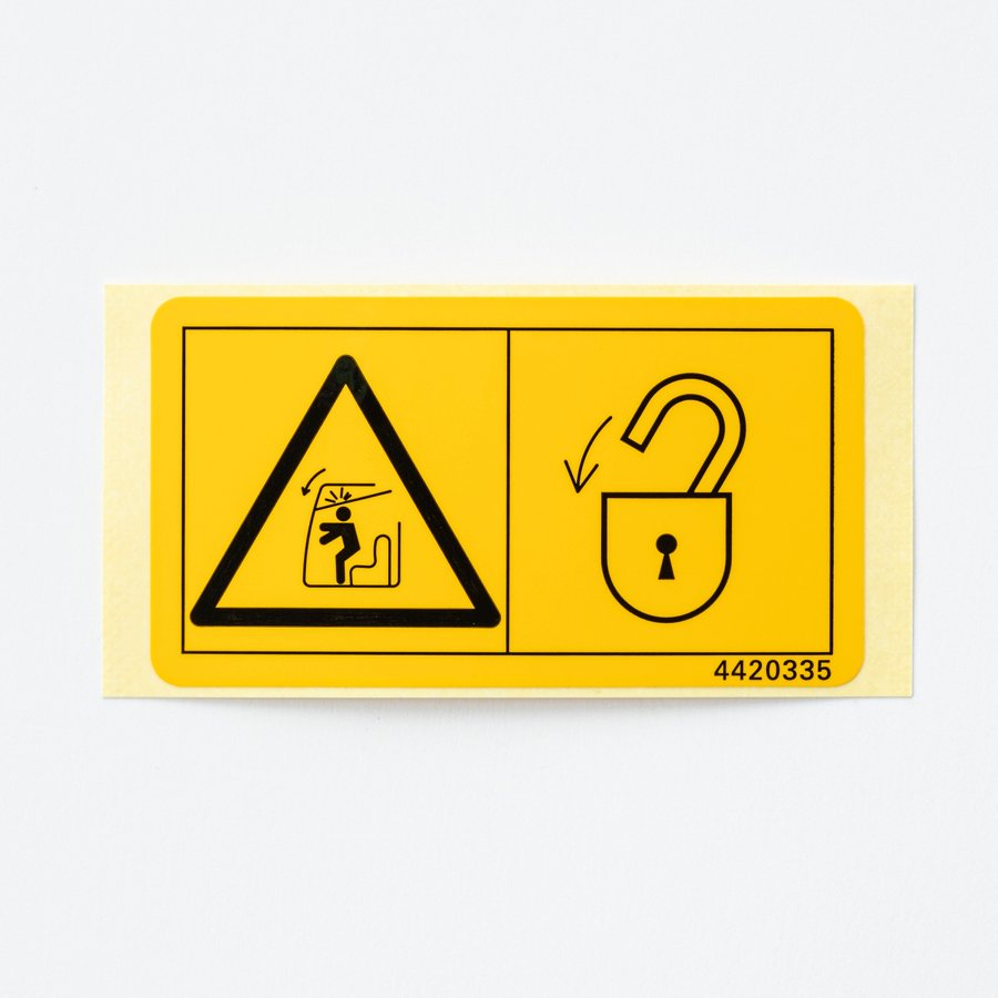 Hitachi part 4420335, SAFETY-SIGN
