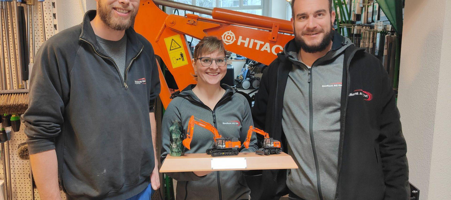 First Hitachi ZX155W-7 marks 20th anniversary for BauRent AG Ost 