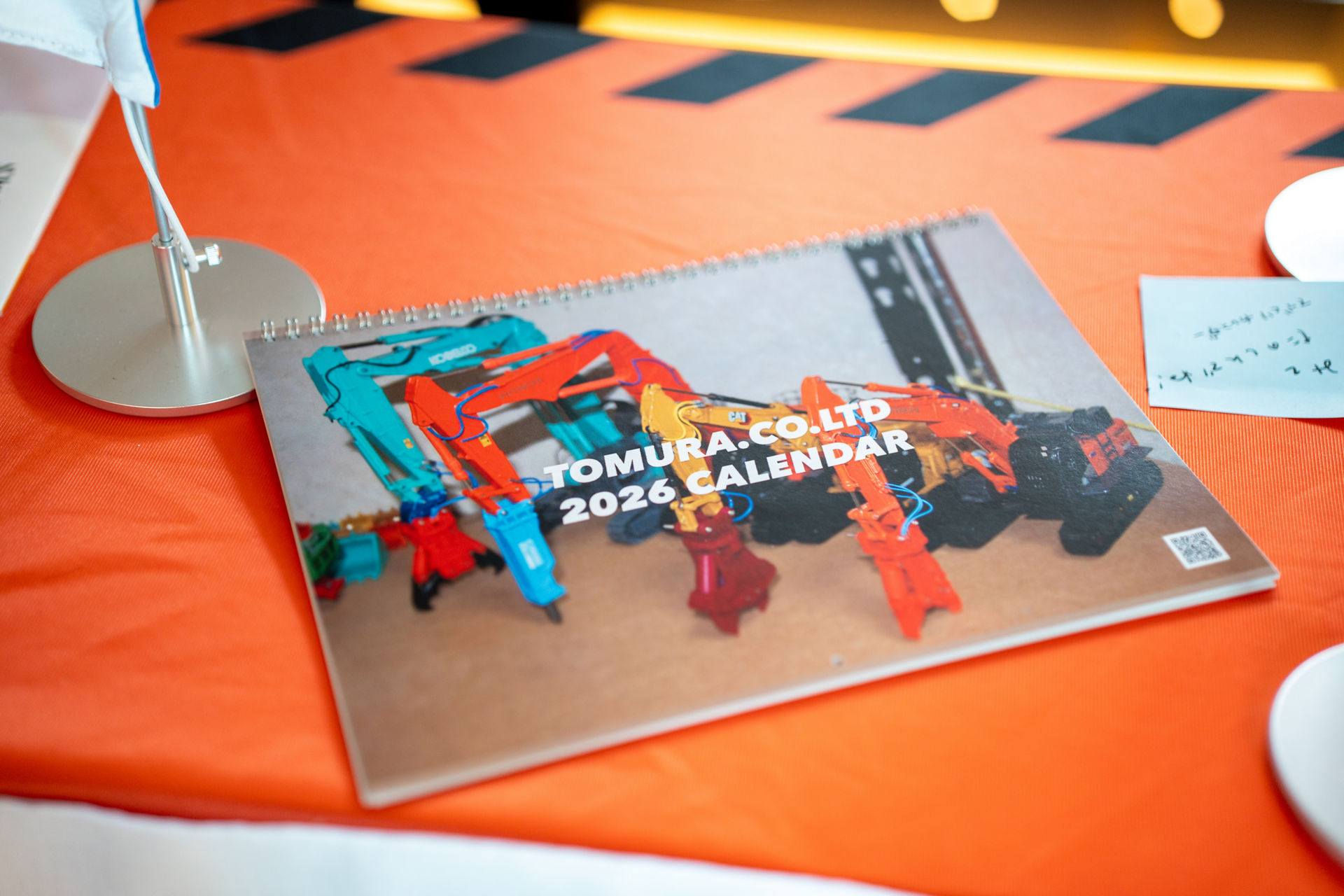 重機ファンダム会員による自作カレンダー展示