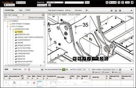 「ConSite Parts Web Shop」の画面イメージ