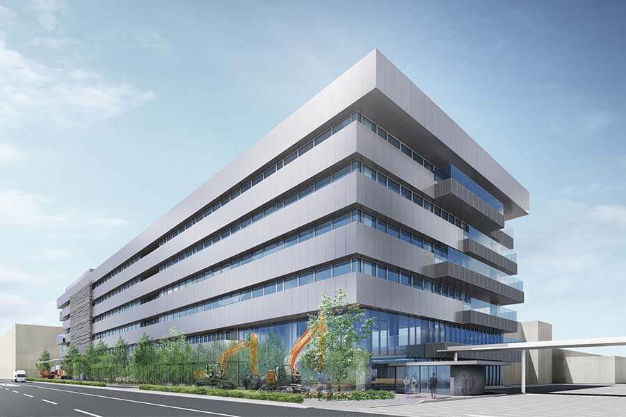 土浦工場の「エンジニアリング棟」は、多様性、快適性、コミュニケーションをテーマにデザイン。