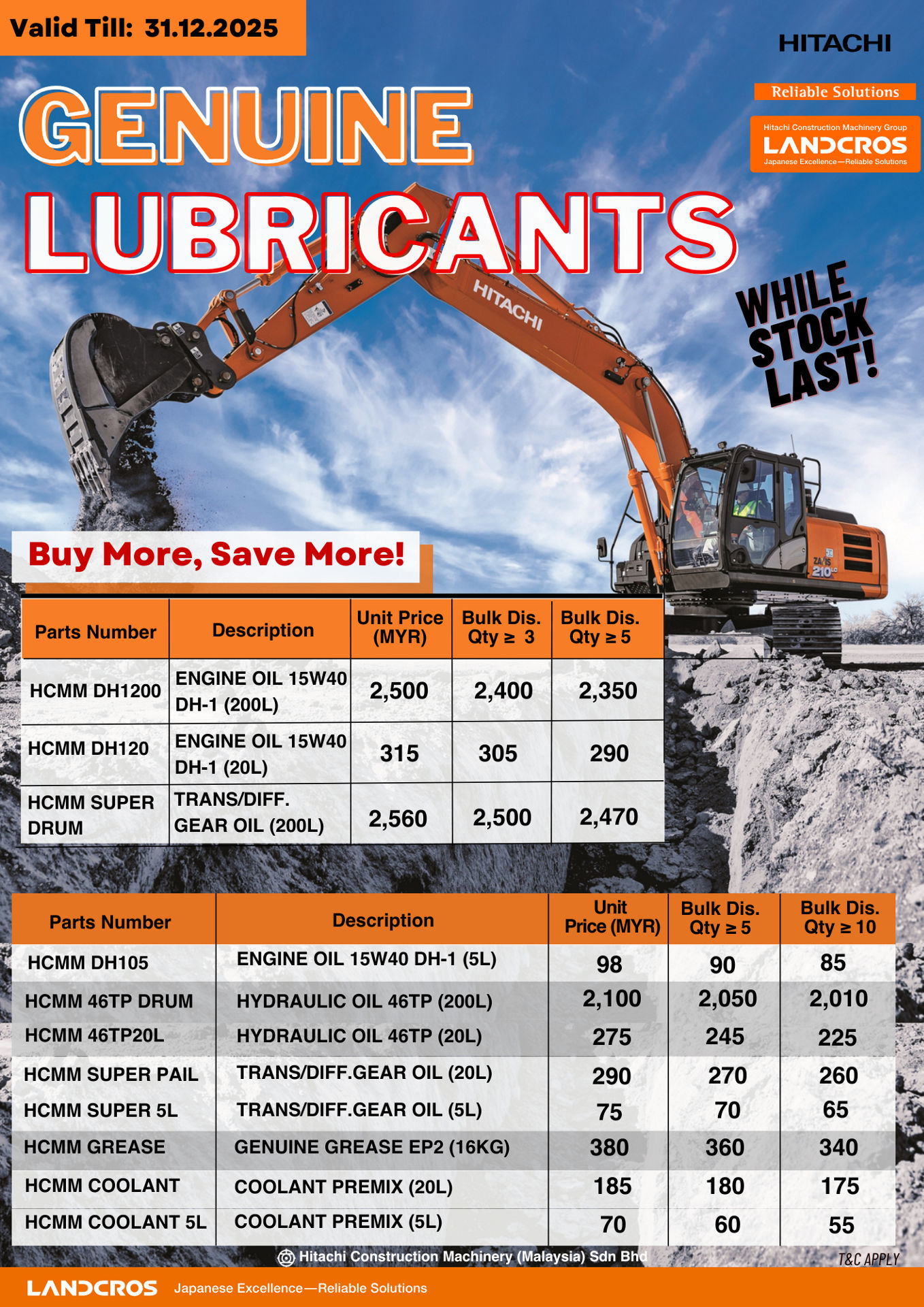 Hitachi Genuine Lubricant - Genuine Lubricant