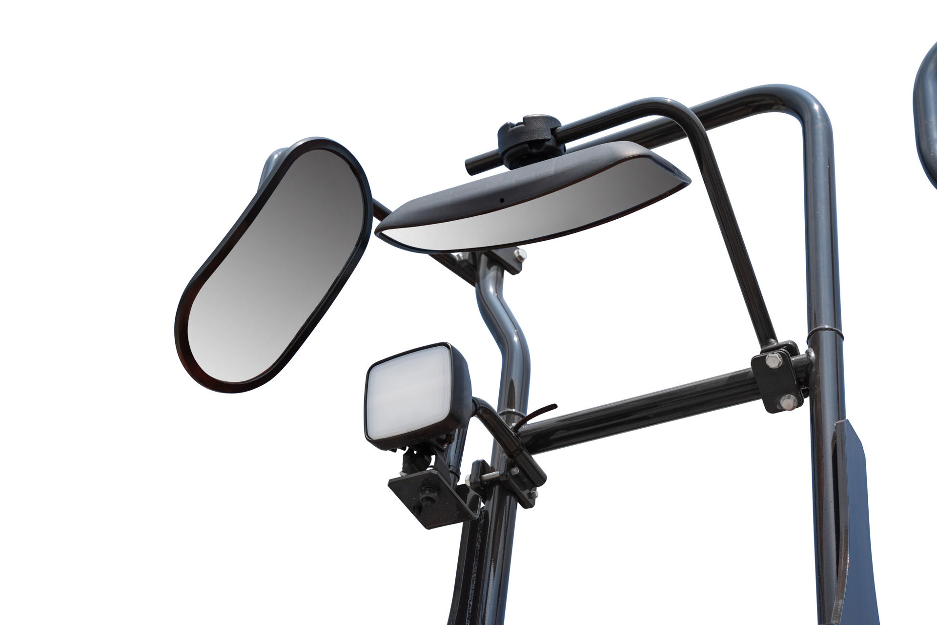 Surrounding lamp to increase safety condition during night operation  *Option: Side view mirror