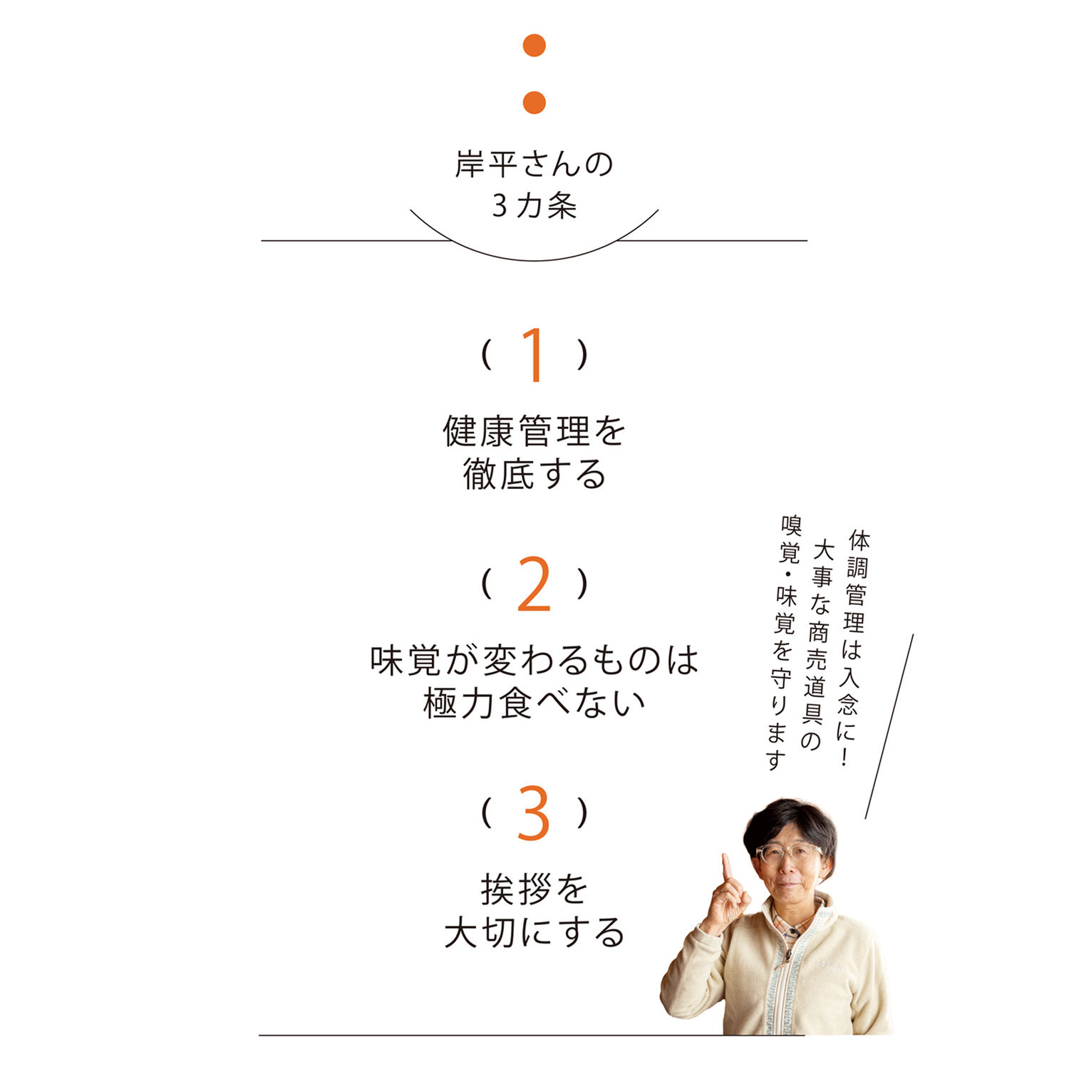 岩月さんの３カ条