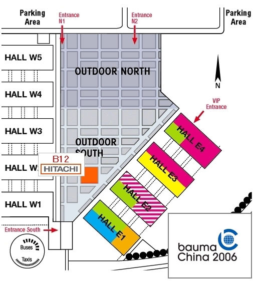 Floorplans (the map is from bauma China website)