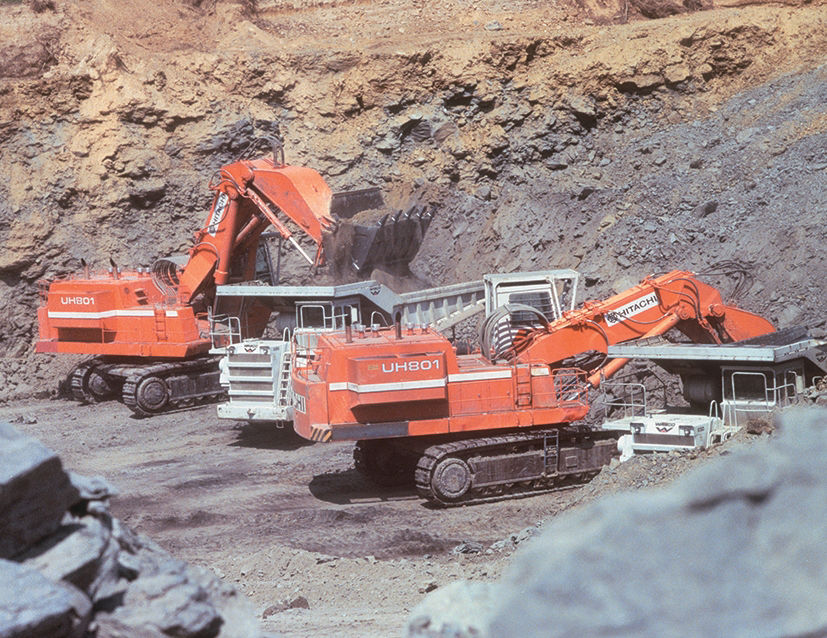 Delivered UH801 Ultra-large Hydraulic Excavator, the largest in the world (at the time), for mining to North America.