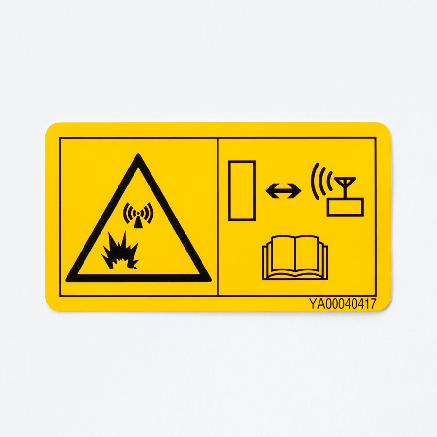 Hitachi part YA00040417, SAFETY-SIGN