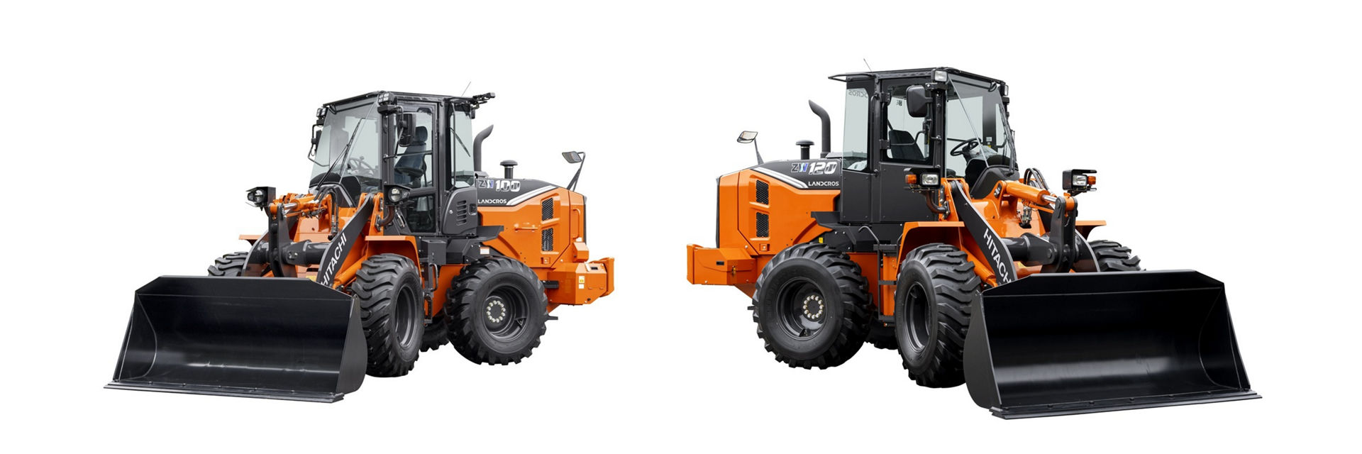 中型ホイールローダ ZW100-7（左）、ZW120-7（右）
