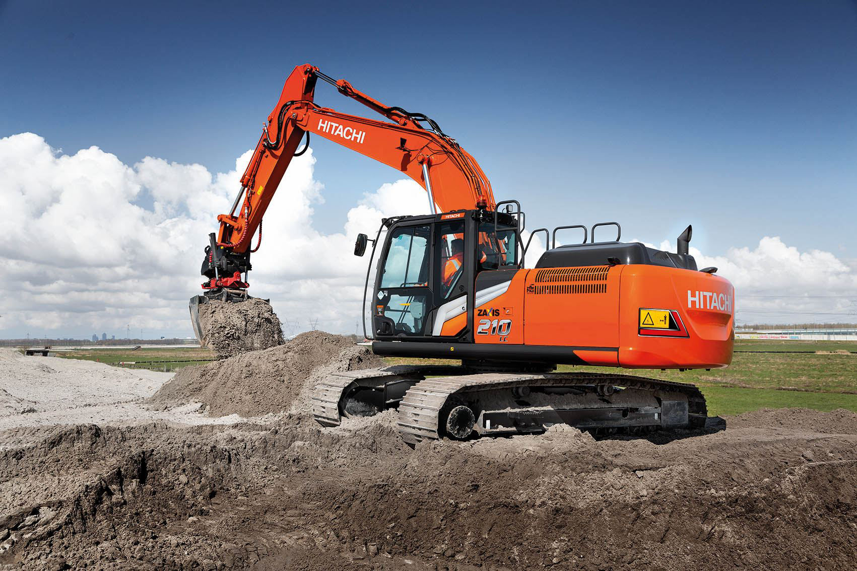 Hitachi ZX210LC-7 with factory-fitted Leica Geosystems at Bauma 