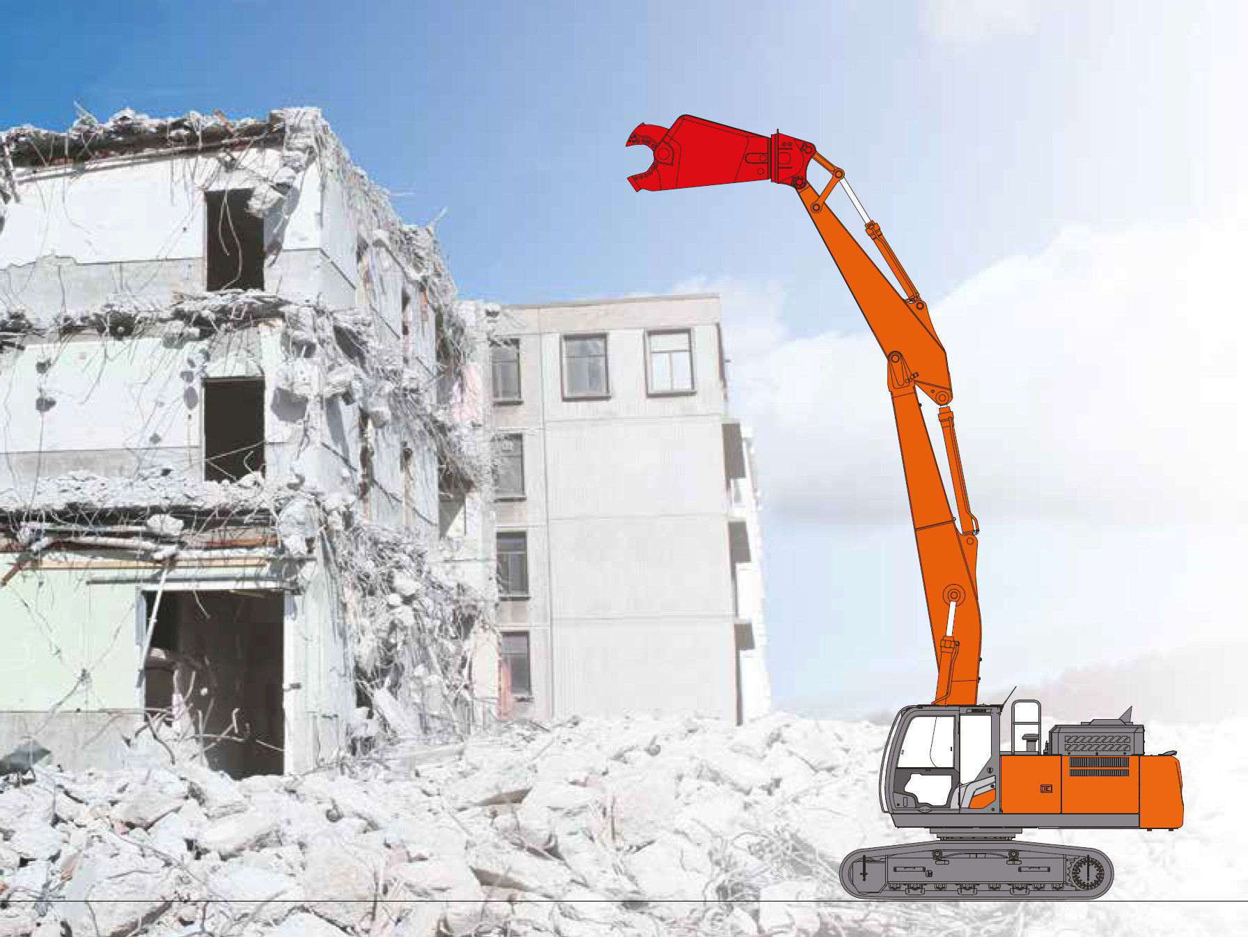 ZX250-300-350-7 MONO STRAIGHT BOOM Demolition - HitachiCM Europe