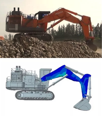 Analysis of the front structure load