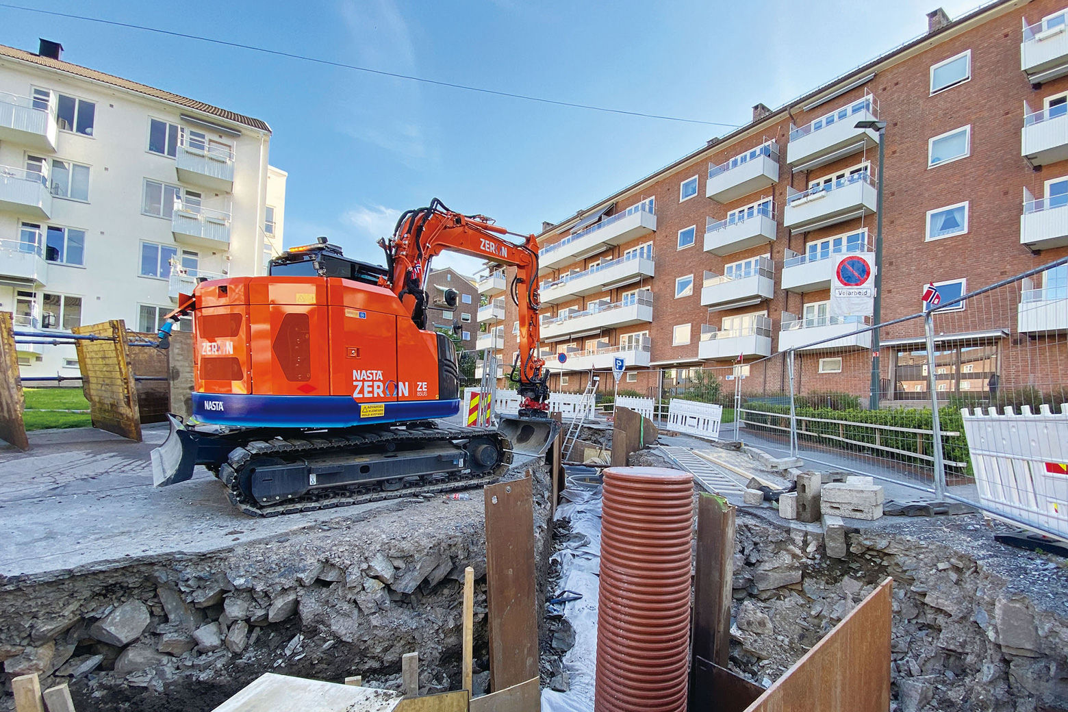 The ZE85, which was used in a pilot project for zero-emissions construction sites in Oslo, Norway