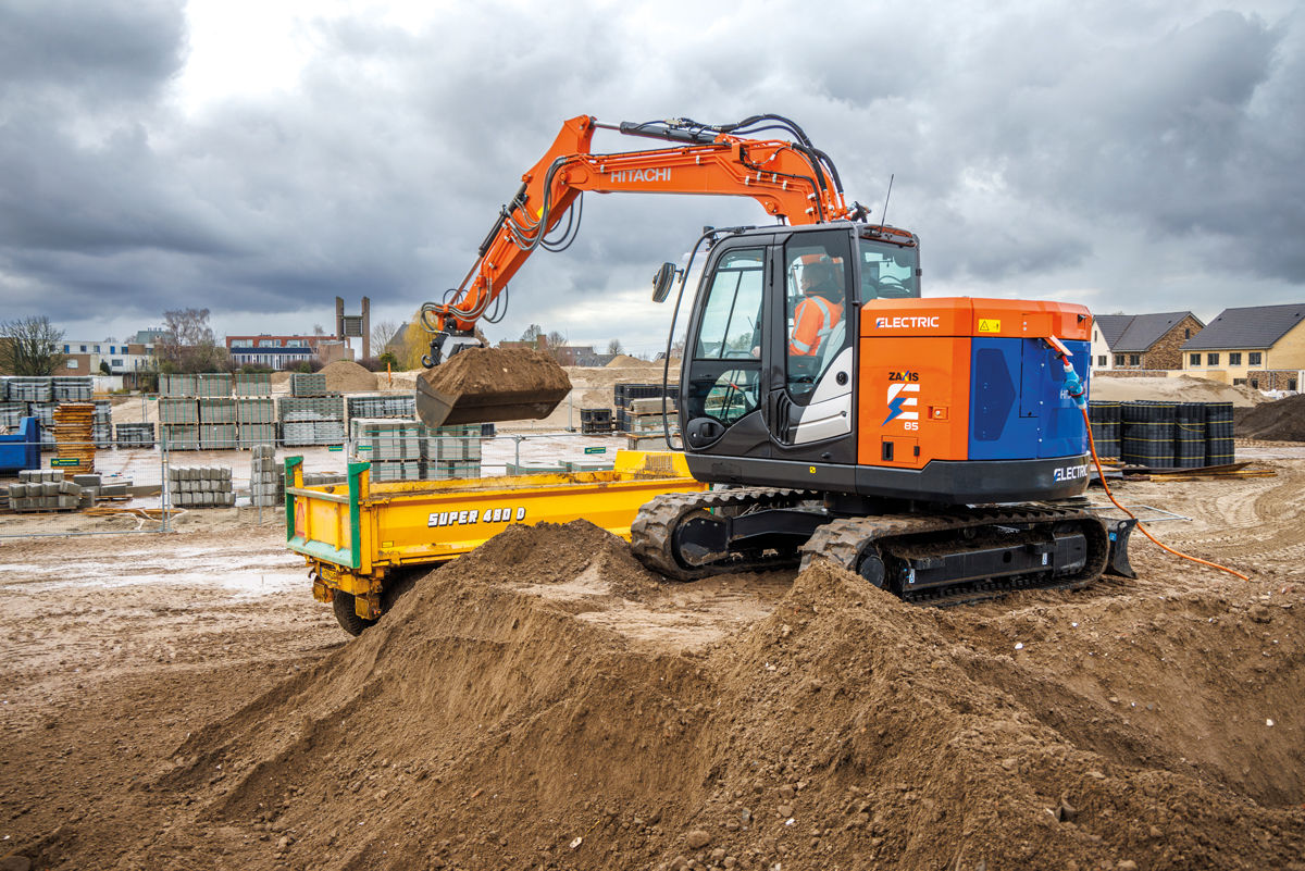 Go emission-free with electric excavators from Hitachi 