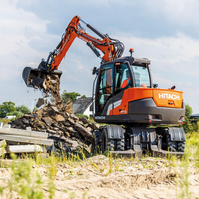 New Hitachi compact wheeled excavator on show at Intermat