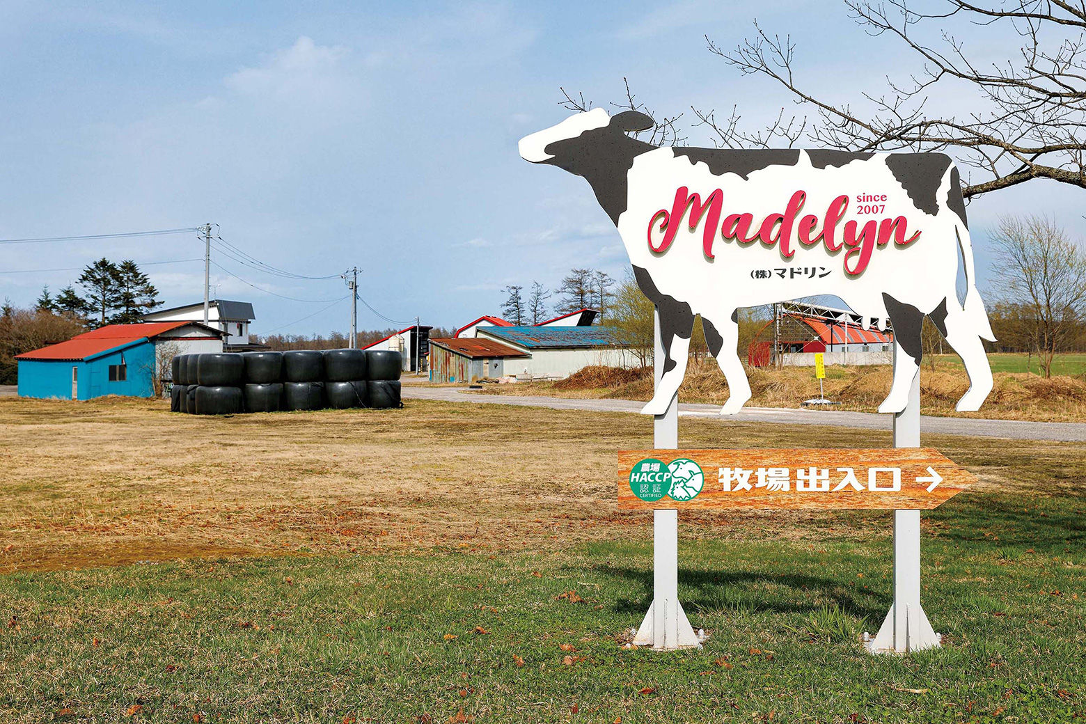 看板をはじめ、作業着などにはオリジナルのロゴを採用。仕事のモチベーション向上に役立てている。