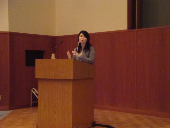 Ms. Horie speaking on work-life balance