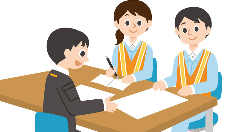 施工前に工事内容に関する確認を行います。
