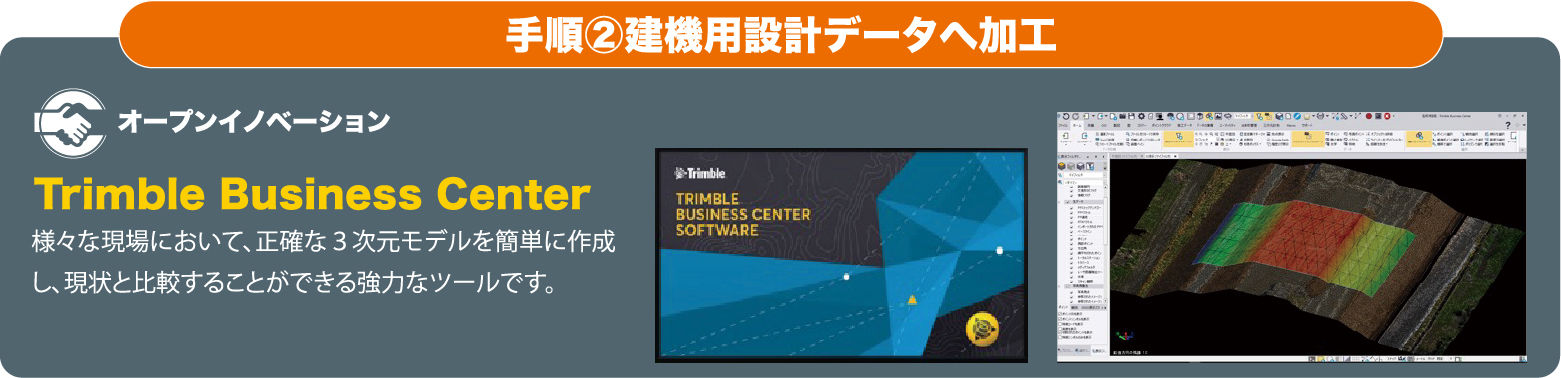 手順②建機用設計データへ加工