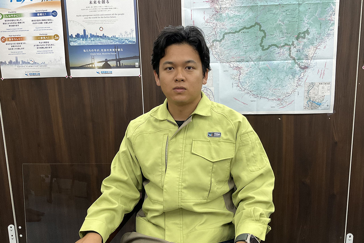 和歌山浚渫作業所　監理技術者　御手洗 匠 氏