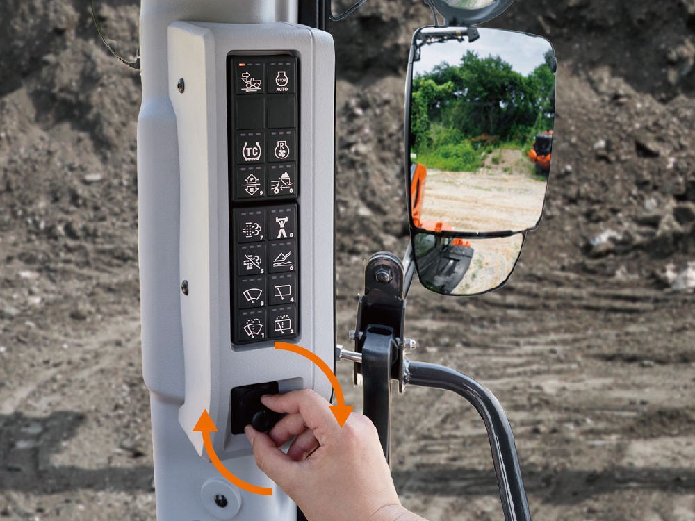 熱線付後写鏡(電動調整式)